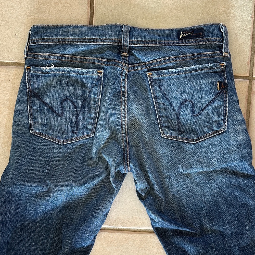 Citizens Of Humanity Dark Blue Flare Jeans - Picture 2 of 10